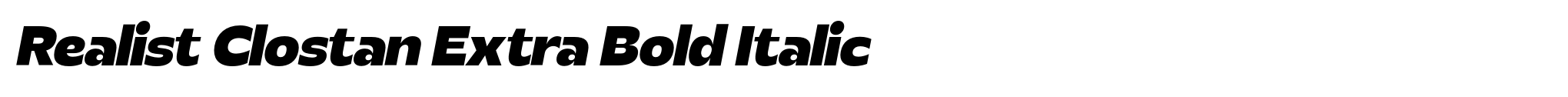 Realist Clostan Extra Bold Italic image